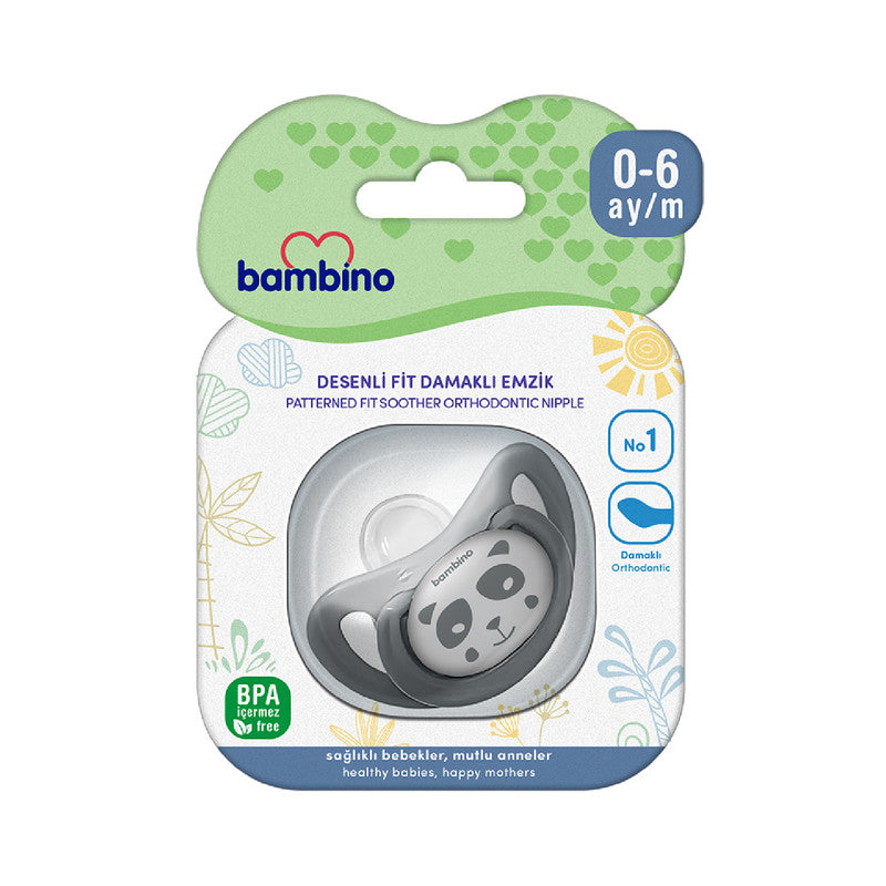 Bambino FIT SHAPE PATTERNED BODY ORTHODONTIC SOOTHER 0-6 months