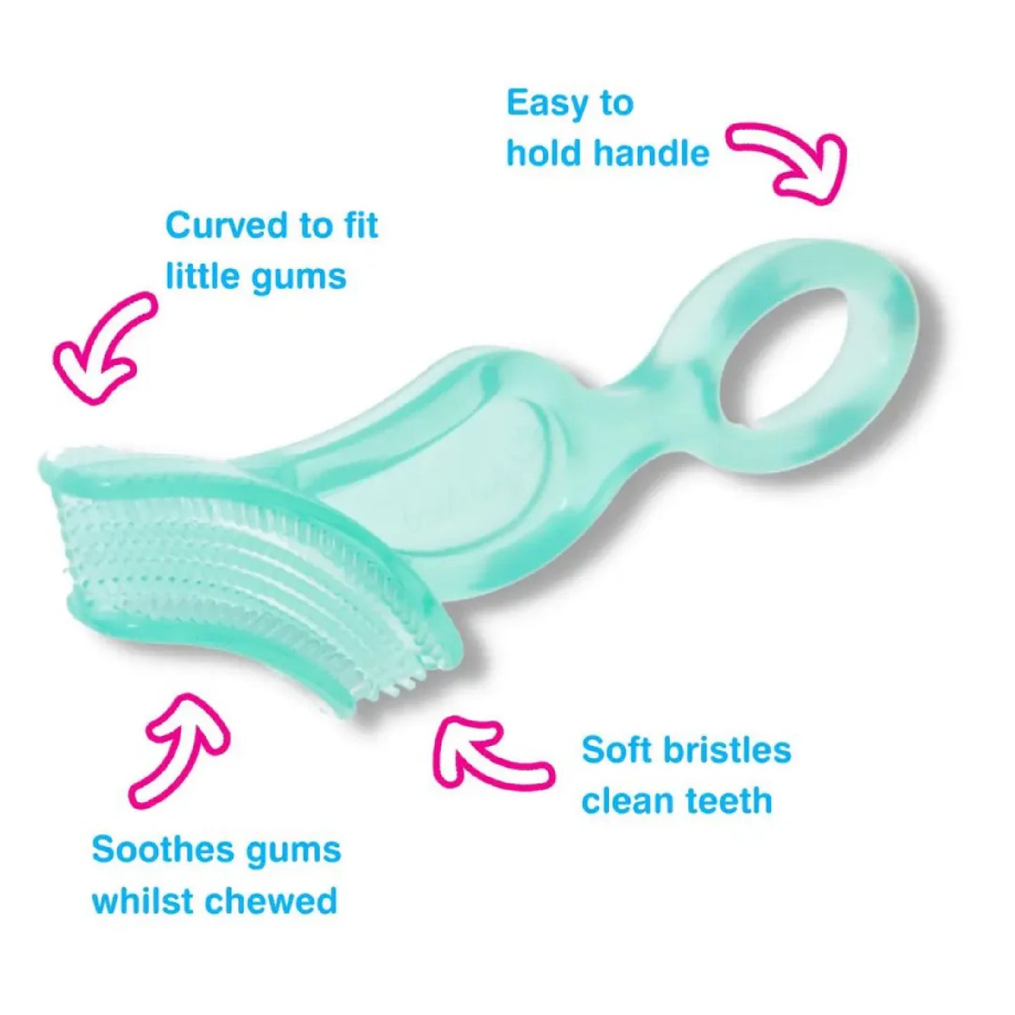 Brush Baby - Chewable Toothbrush Teal (Double Pack)