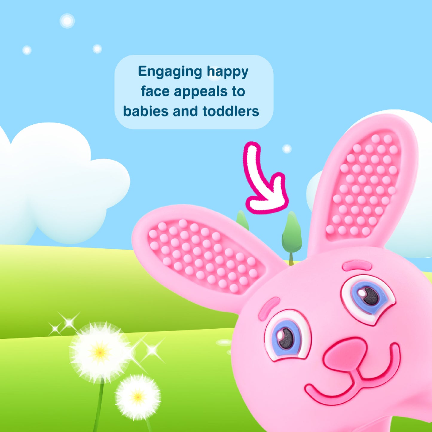 Brush Baby - Bobbie Bunny Teether 3D Cappuccino