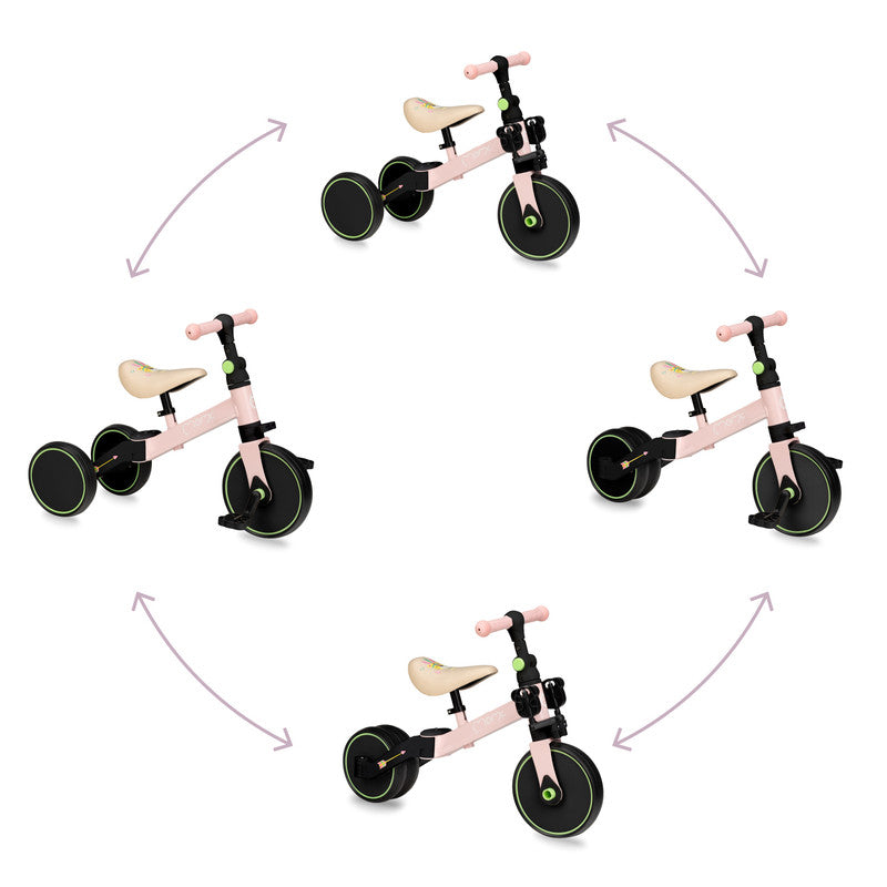 MoMi Loris 4In1 Ride-On Bike Pink