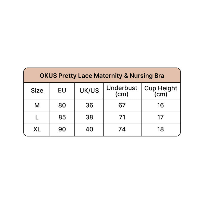 Okus - New Pretty Lace Maternity & Nursing Bra Beige