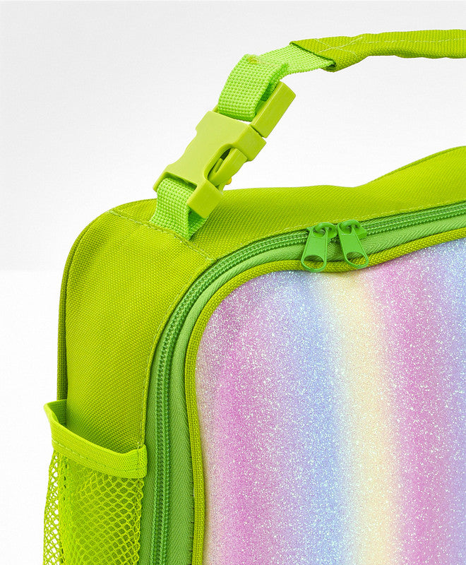 Bonfino Lunch Box with Bottle and Lunch Bag, Leak-Resistant, Multi-Material Build, Durable, 3 Years+, Yellow and Green - 3 Pieces