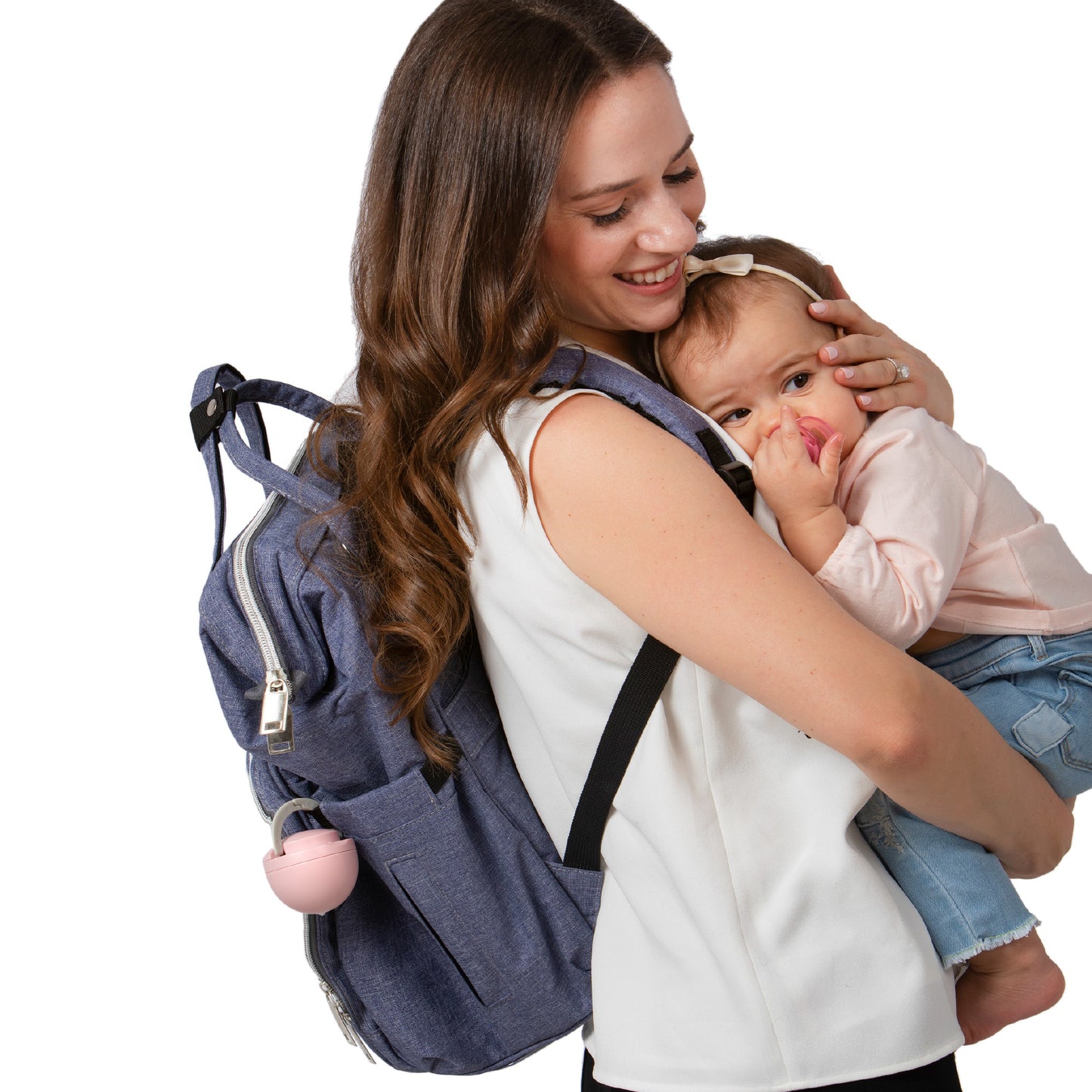 ميلي - علبة لهاية باللون الوردي والرمادي - عبوة من قطعتين