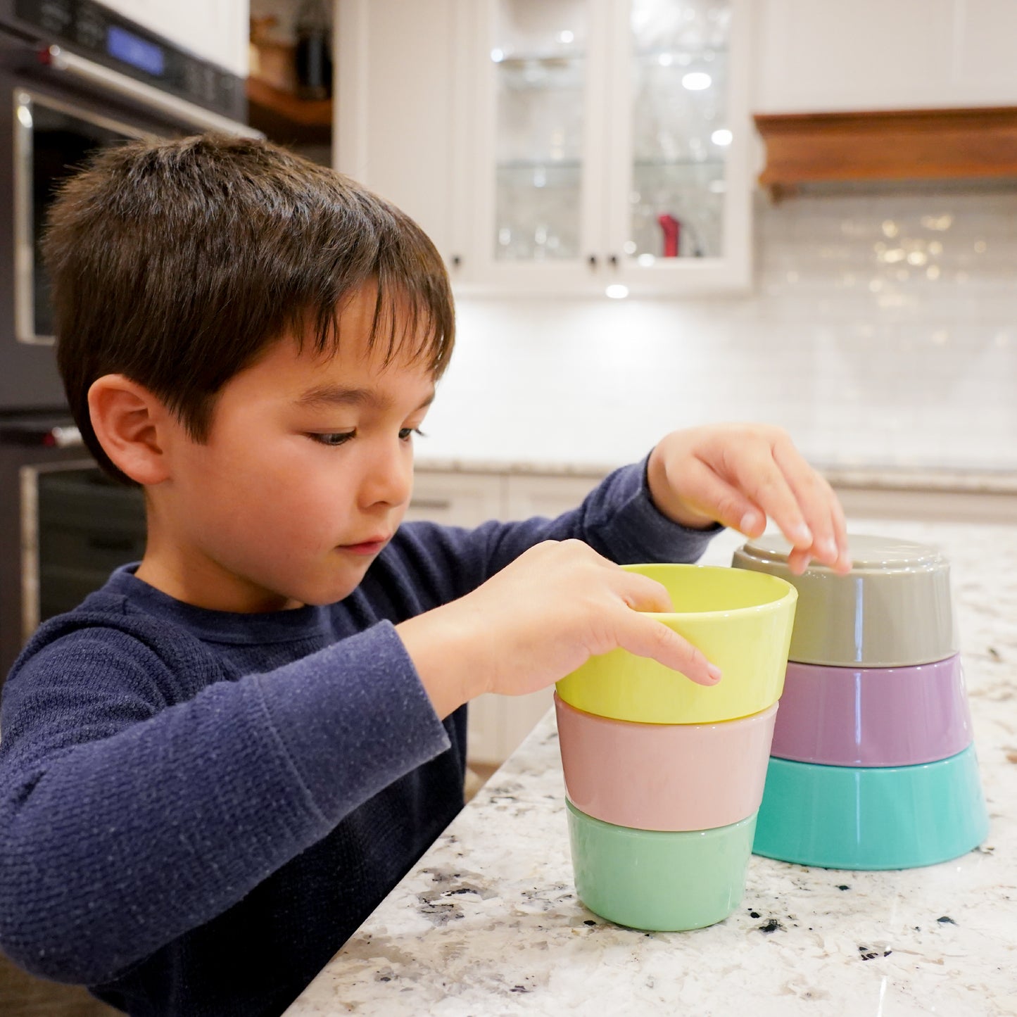 Melii Stacking & Nesting Food Storage Containers with Silicone Lids - 12 Piece Set for Kids, BPA Free, Dishwasher & Microwave Safe, Compact Storage, Versatile Sizes