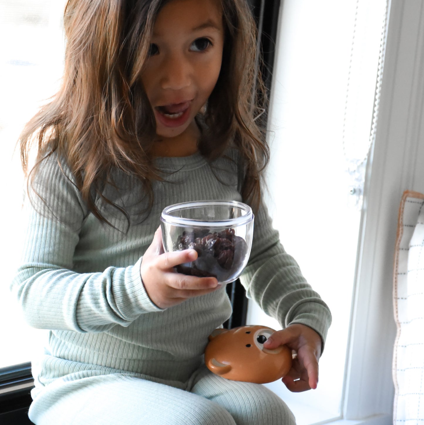 Melii Bear & Panda Snack Containers for Kids - Adorable Airtight, Leakproof Kids Food Storage Set for On-the-Go Joyful Snacking - BPA-Free, Easy to Clean