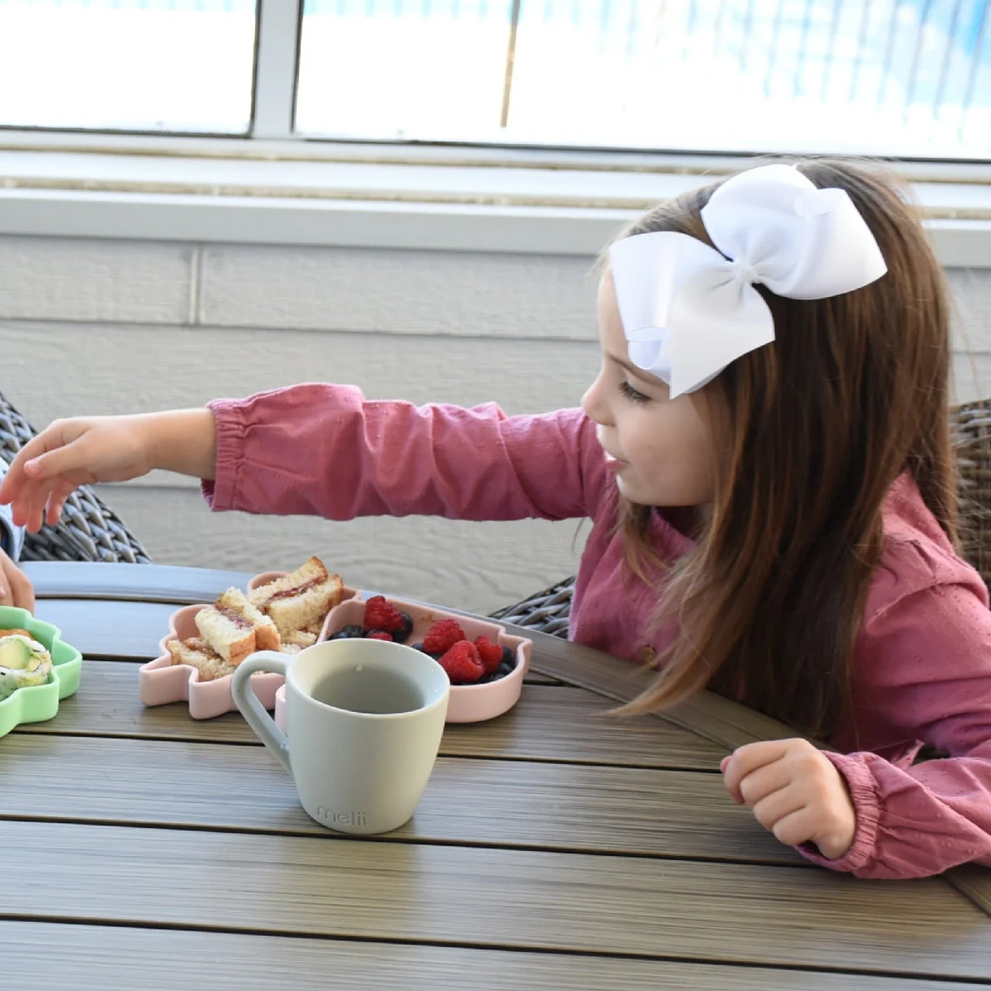 melii Silicone Suction Plate for Babies & Toddlers - Unicorn Division Plate for Picky Eaters - Secure Self Feeding Solution, BPA Free, Microwave & Dishwasher Safe