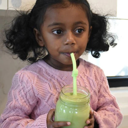 melii Animal Shaped Silicone Straws for Kids - Set of 6 Multi Colored Reusable Straws with Cleaning Brush - BPA-Free, Encourages Independent Drinking, Microwave and Freezer Safe