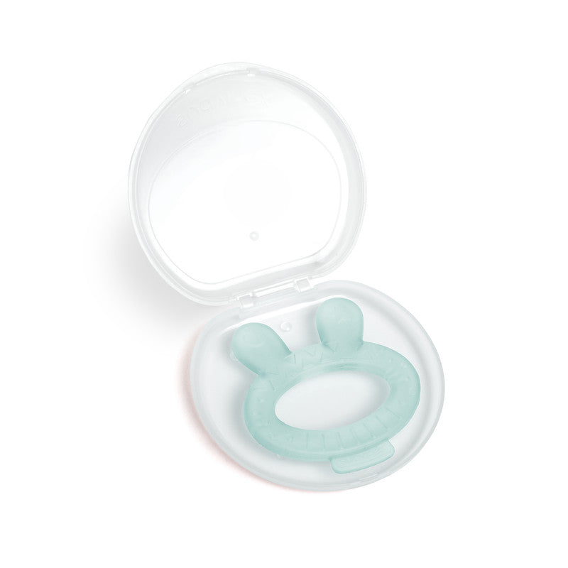 Suavinex Rabbit Teether for Baby +0 Months Made of One-piece silicone, Helps Soothe Inflamed Gums & Stimulates Fine Motor Skills - Assorted colors