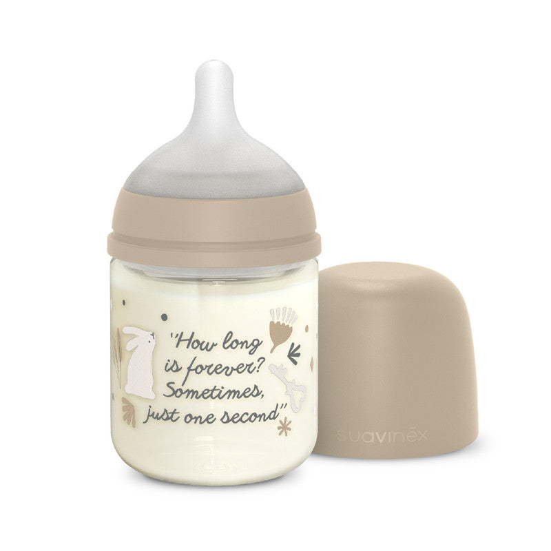 Suavinex Glass Baby Feeding Bottle with Slow-Flow Physiological