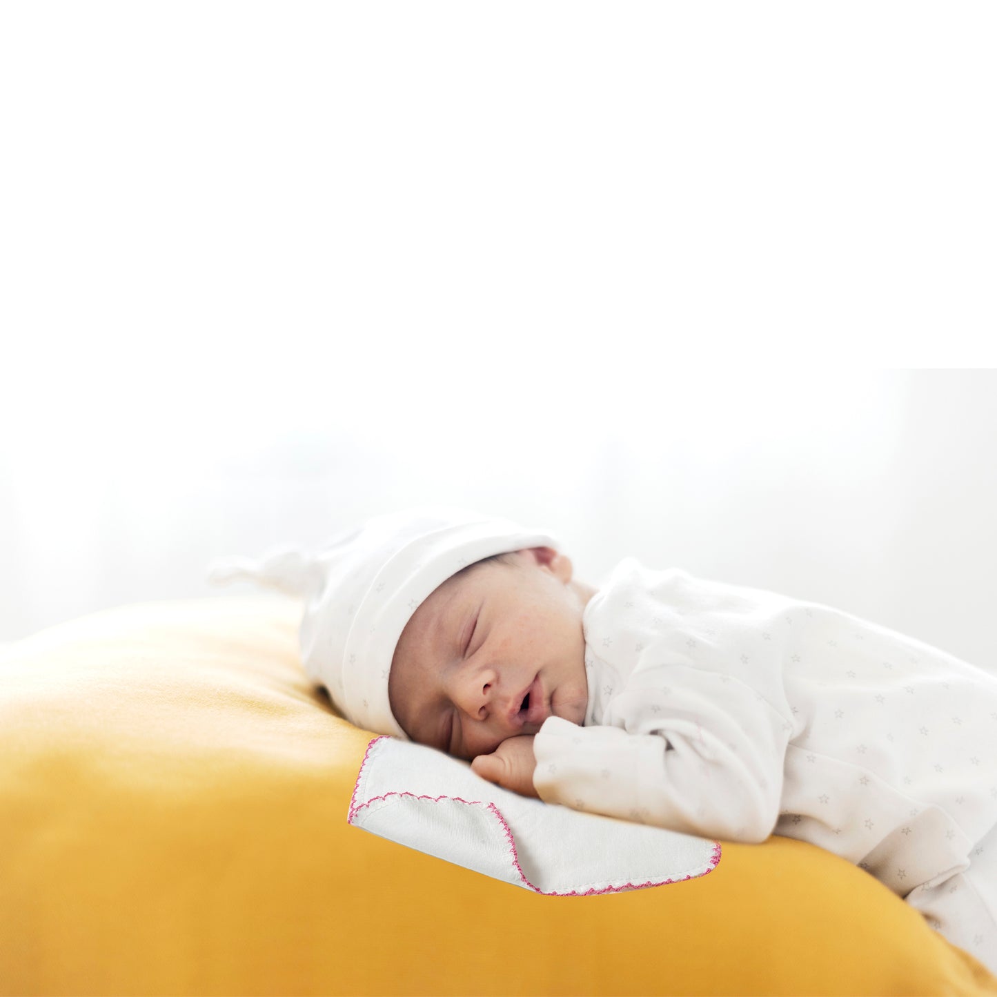 BABYJEM BABY HANKY 10 PCS / WHITE 20X20 CM