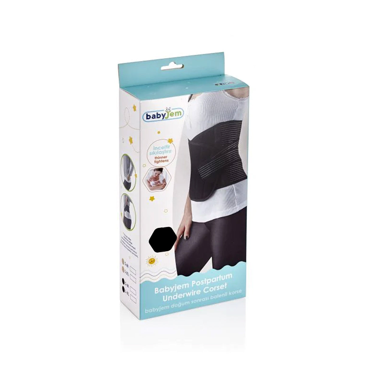 Babyjem Postpartum Belly Band, Black, Mother