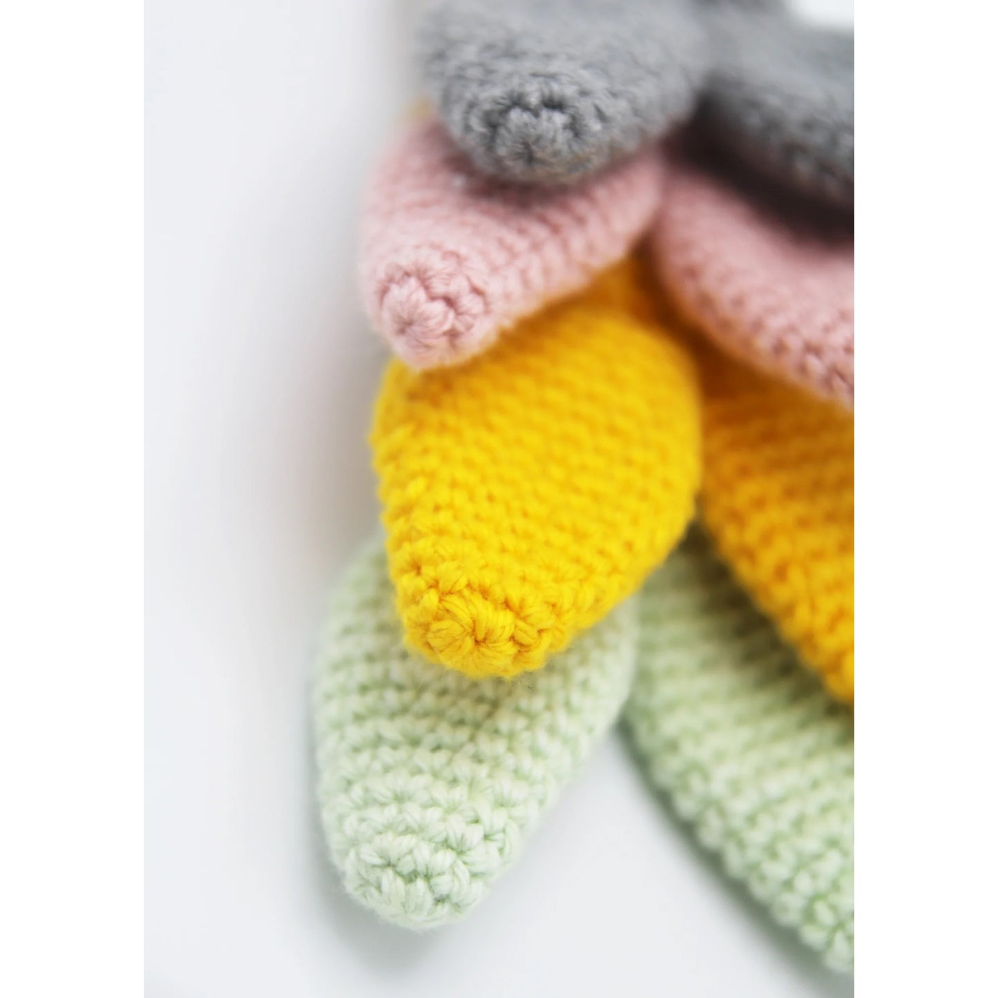 Babyjem Amigurumi Wooden Ring Teether for Baby, 4+ Months, Green