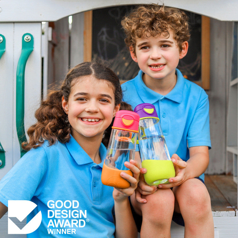 b.box Sport Spout Drink & Water Bottle | Easy Grip Bottle and Leakproof Lid | Cool Modern Child Friendly Design, Tilt and Sip | 600ml/20 | Pink