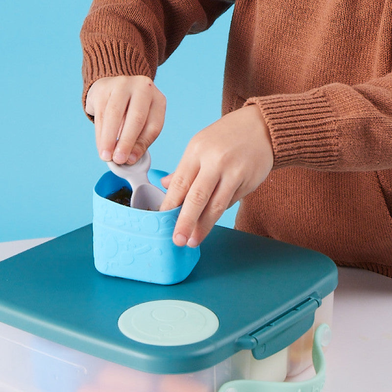 b.box Mini Spoon – 3 Pack (Sage/Silver/Pink) | Soft Silicone Baby Spoons for First Feeding | Gentle on Gums, Easy Grip | 3pcs Set for 4m+ | SAGE/SILVER/PINK