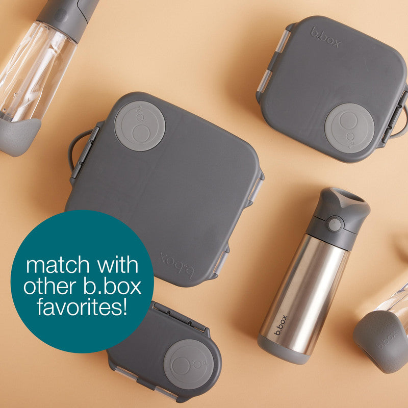 b.box Mini Lunchbox | Bento Box with 3 Compartments (2 Leakproof) | Ideal for Toddlers, Kids Lunch & Snacks | Fits Whole Piece of Fruit | BPA Free | Blue