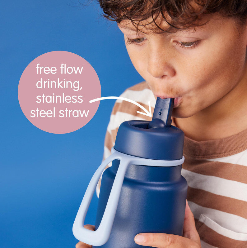 b.box 1L Insulated Flip Top Drink & Water Bottle | Triple Layer Insulating Stainless Steel | Keeps Drinks Cold up to 46hrs | 1L/33.10 | Berry Smothie