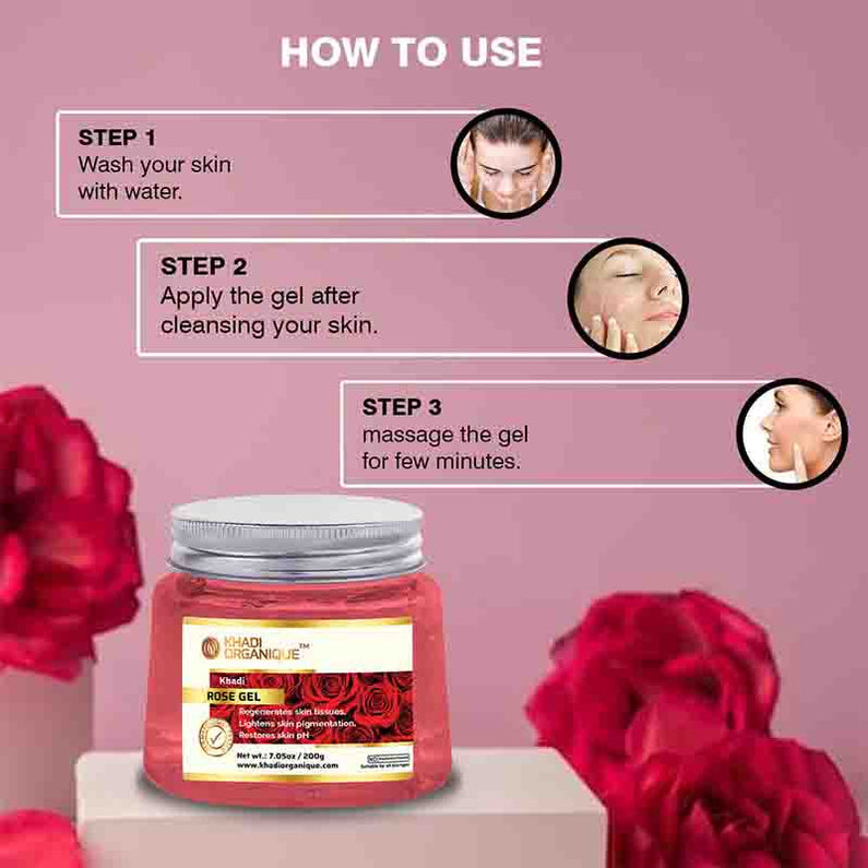 Khadi Organique Rose Gel 200g