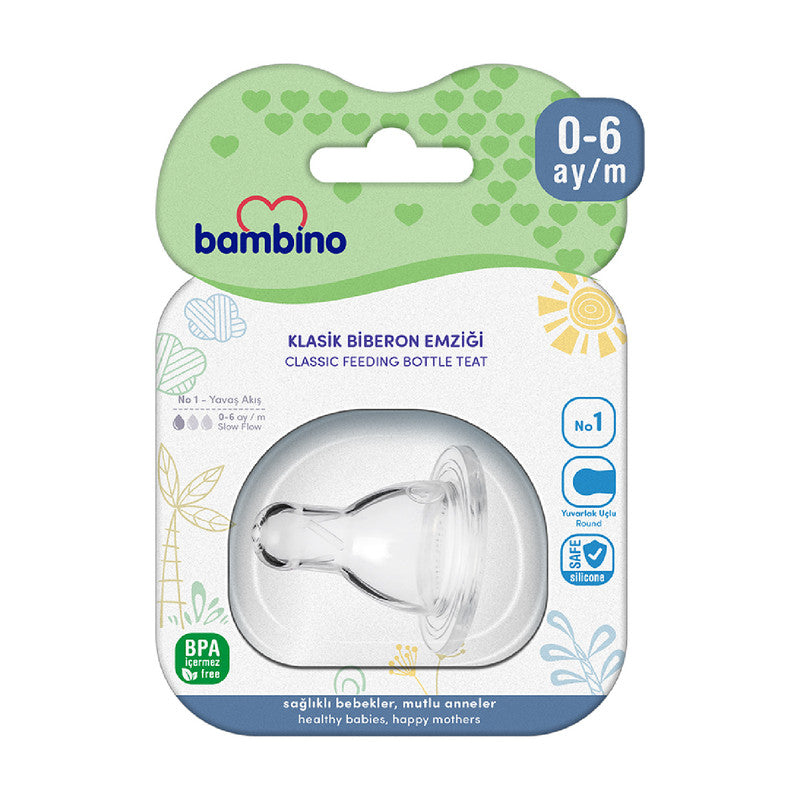 Bambino Classic Feeding Bottle Teat -0-06 months