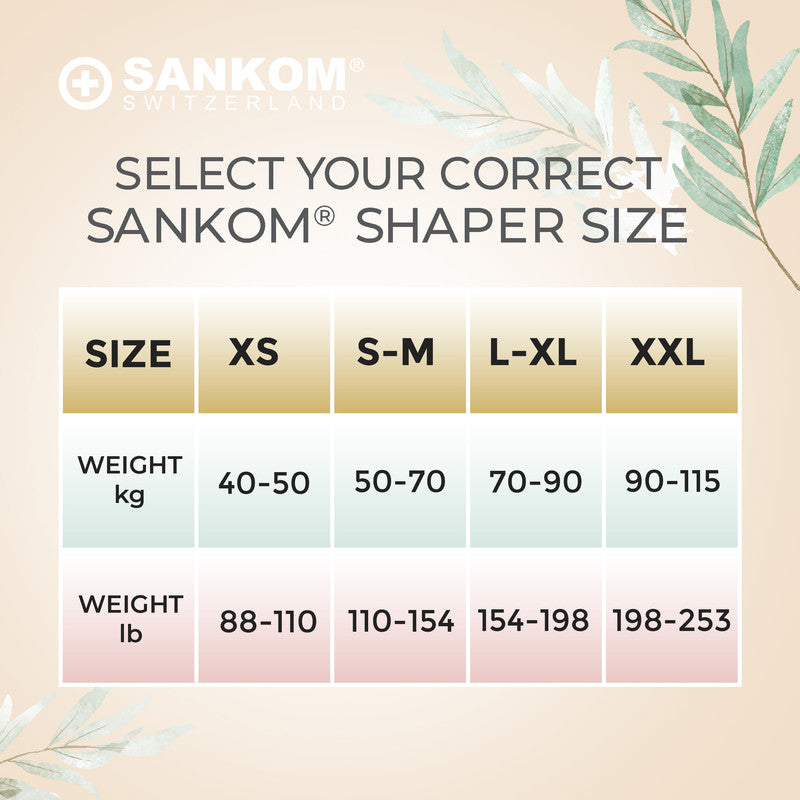 Sankom - Patent Short Shaper with Lace, Black