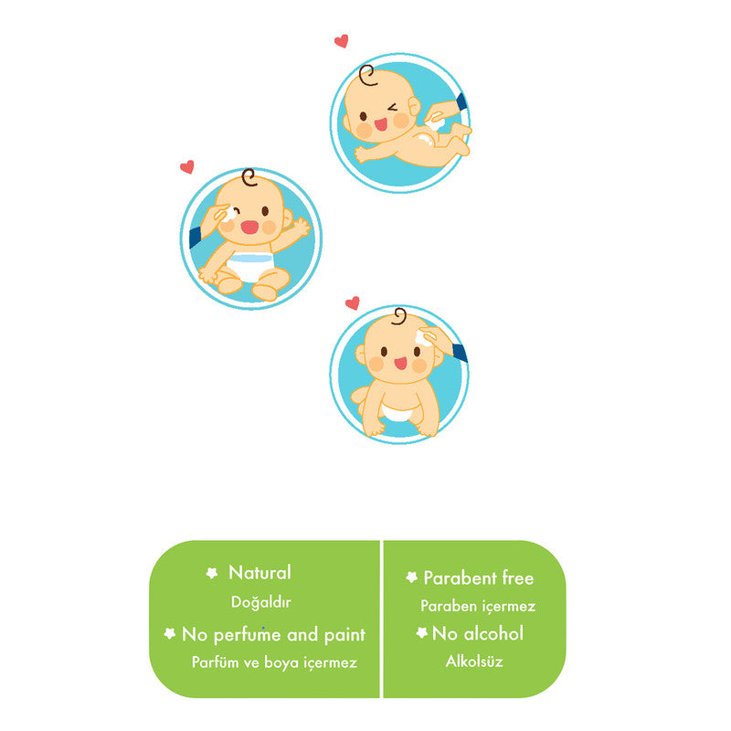 Babyjem 60-Piece Cotton Cleaning Pad for Babies, Newborn, White, 0 Months+