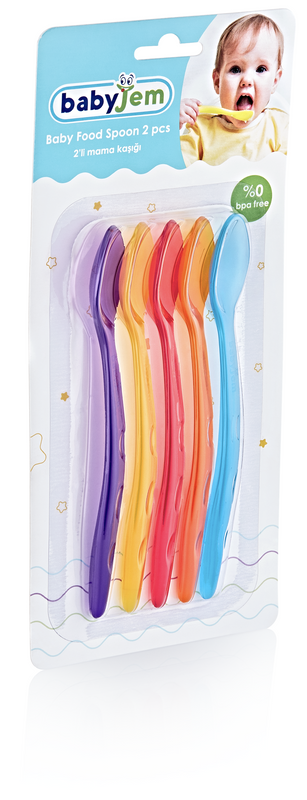 Babyjem Transparent Cup Spoon, 5 Pieces, 4+ Months, Multicolour