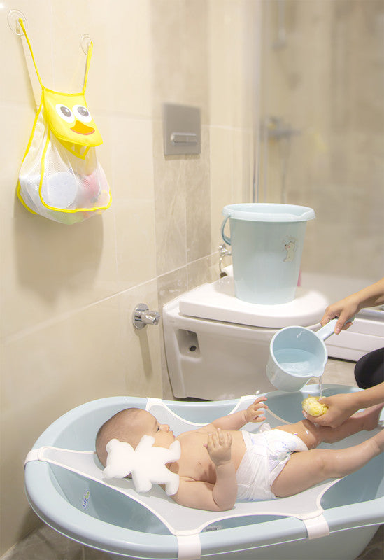 Babyjem Duck Shaped Bath Toy Organizer Bag, Yellow/White, Adult