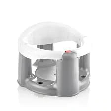 Babyjem Anti-Slip Baby Bath & Feeding Seat, 6+ Months, Grey