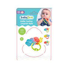 Babyjem Rattle Teether, 3+ Months, Yellow