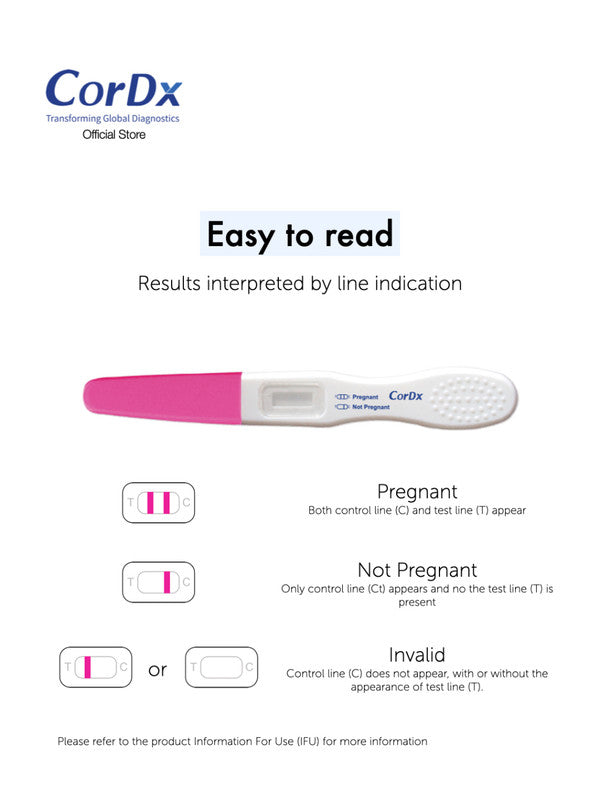 Cordx Pregnancy Test Midstream (FDA Approved)