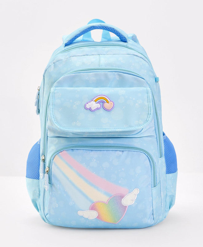 Bonfino Backpack, Rainbow Theme, Large Capacity, Waterproof, 6 Years+, 17 Inches - Assorted