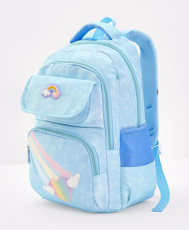 Bonfino Backpack, Rainbow Theme, Large Capacity, Waterproof, 6 Years+, 17 Inches - Assorted