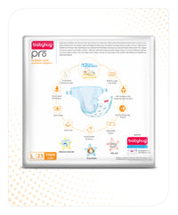 Babyhug Pro Bubble Care Premium Tape Style Diapers, Size 4, Large - 23 Pieces_2