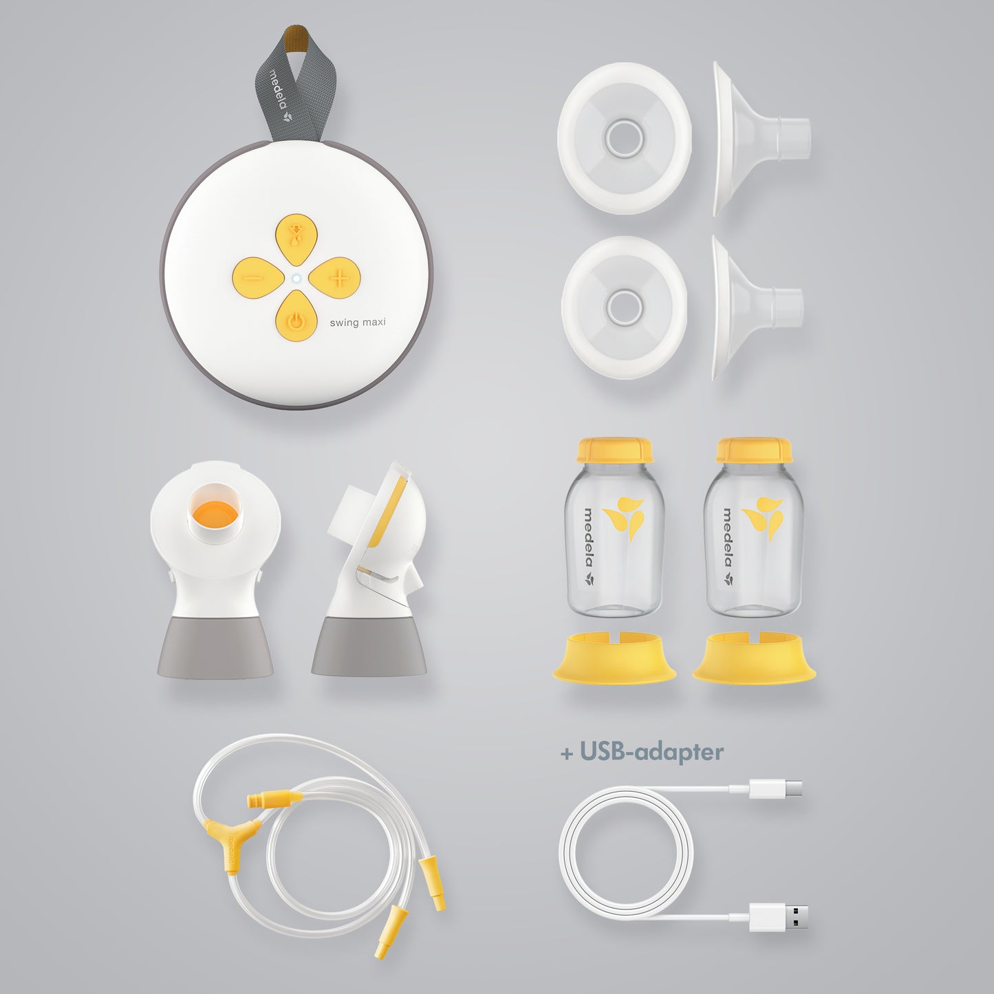مضخة الثدي الكهربائية المزدوجة من ميديلا سوينغ ماكسي - إعادة تصميم مضخة الحليب الكهربائية المزدوجة