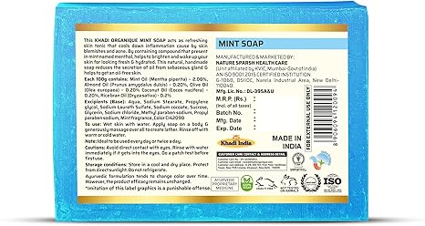 Khadi Organique Mint Soap 125G