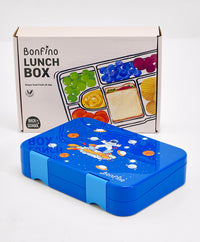 Bonfino Lunch Box, Astronaut Theme, Easy to Carry, Leak-Proof Lid, Microwave Safe, 3 Years+, 22 x 15.5 x 5cm - Blue_6
