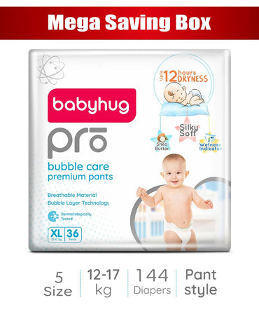 babyhug-pro-bubble-care-premium-pant-style-diapers-mega-saving-box-extra-large-size-5-144-pieces