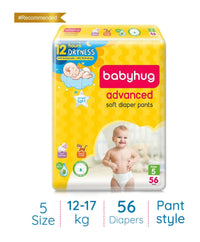 Babyhug Advanced Soft Pant Style Diapers with Aloe Vera, Size 5 - 56 Pieces_1