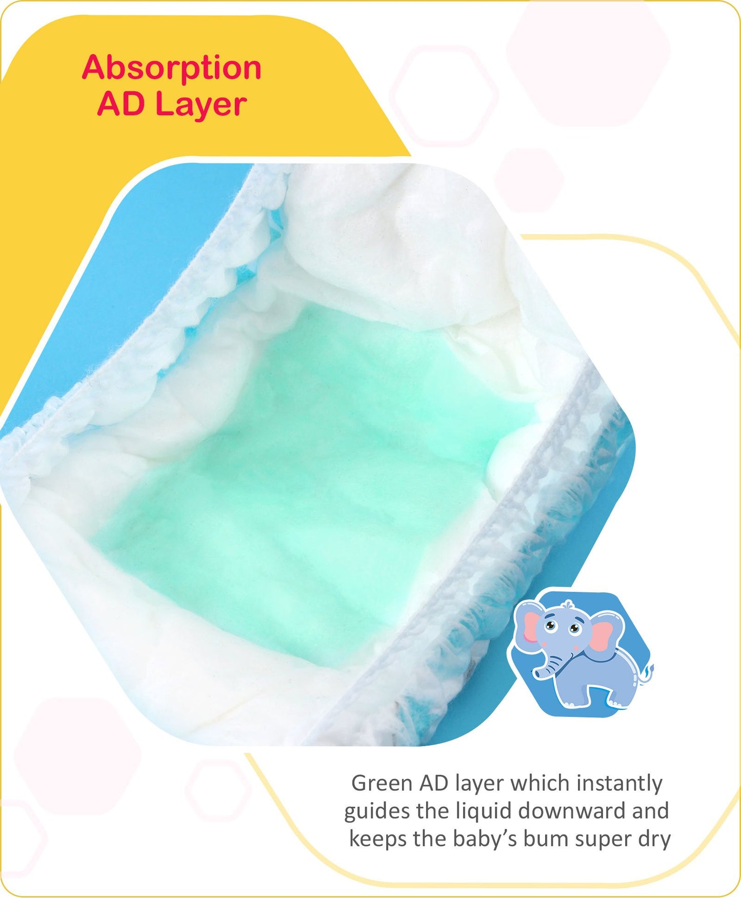 Babyhug Advanced Soft Pant Style Diapers with Aloe Vera, Size 5 - 56 Pieces