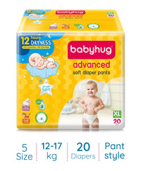Babyhug Advanced Soft Pant Style Diapers with Aloe Vera, Extra Large, Size 5 - 20 Pieces_1