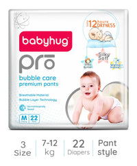Babyhug Pro Bubble Care Premium Pant Style Diapers, Medium, Size 3 - 22 Pieces_1