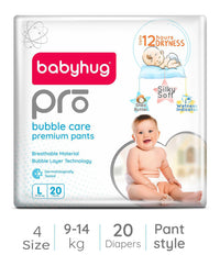 Babyhug Pro Bubble Care Premium Pant Style Diapers, Large, Size 4 - 20 Pieces_1