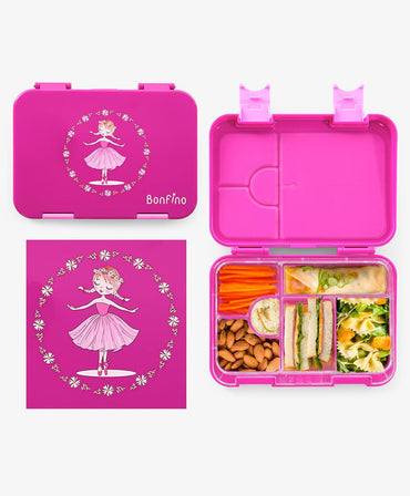 /arbonfino-ballerina-abs-bento-lunch-box-bpa-free-microwave-safe-removable-tray-6-adjustable-compartments-leak-resistant-lightweight-22x15-5x5cm-1-1l-3-years-pink