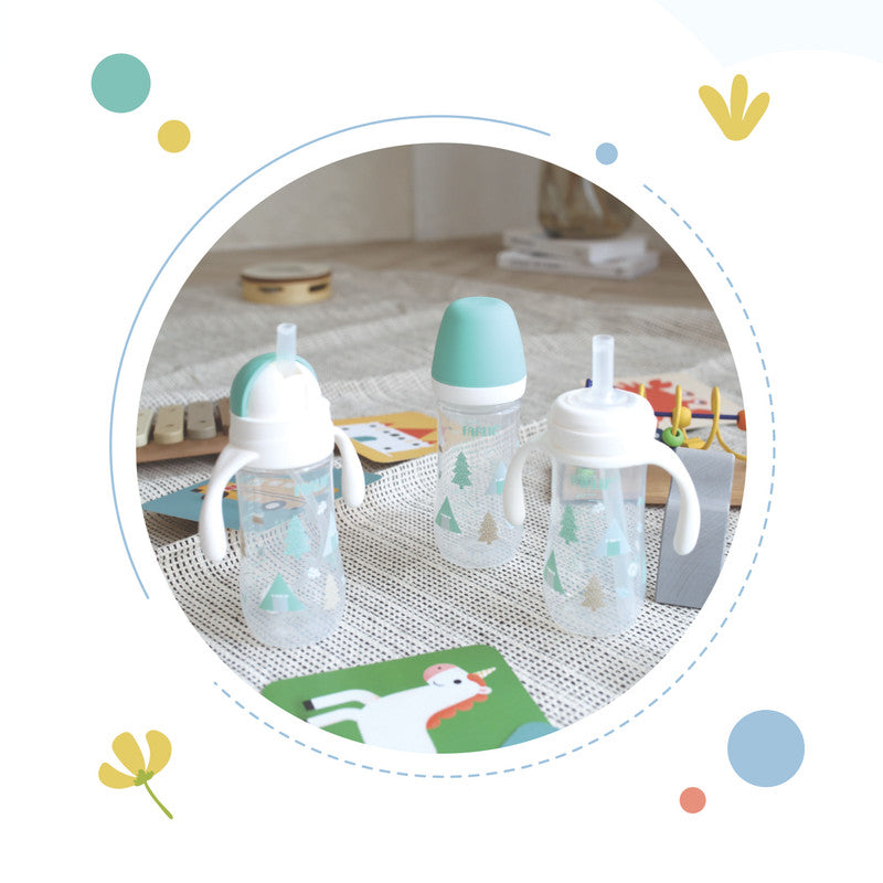 Farlin Wide Neck PP Drinkg Cup with Handle / 270ml  / yellow