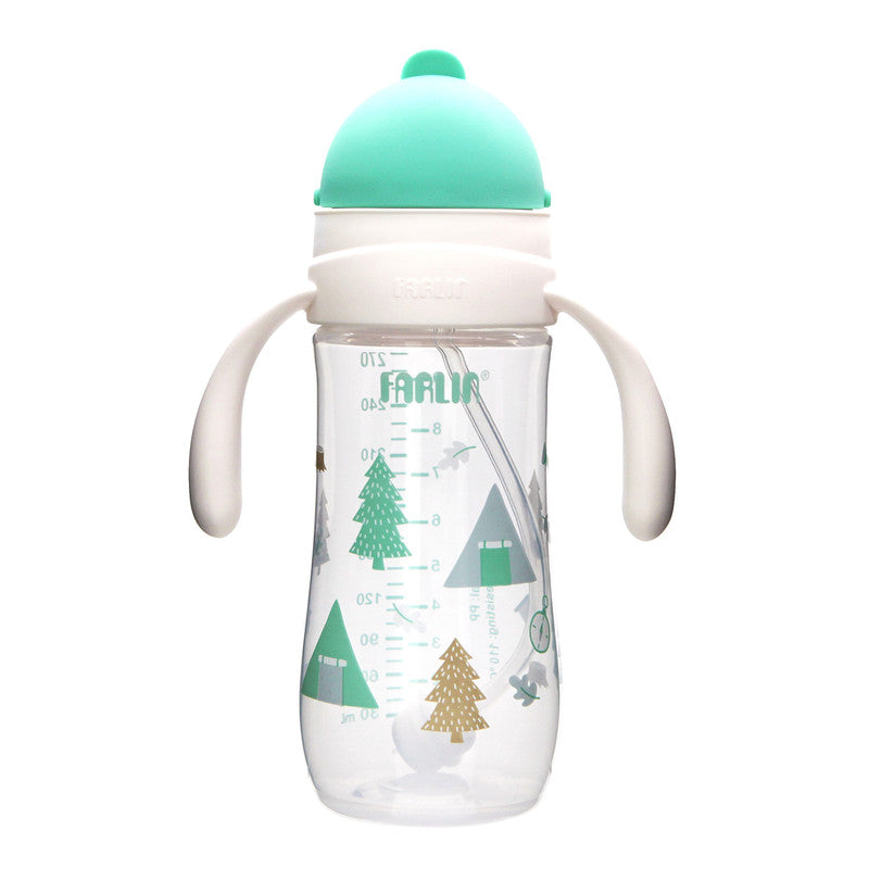 Wide Neck PP Drinkg Cup with Handle / 270ml  / green