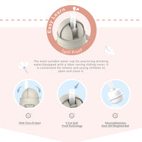 Farlin Wide Neck Practicing Drinkg Cup with Handle / 270ml - Green_5