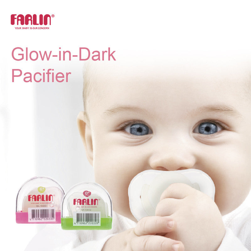 Farlin GLOW/IN/DARK PACIFIER / 0 monthhs+ / transparent