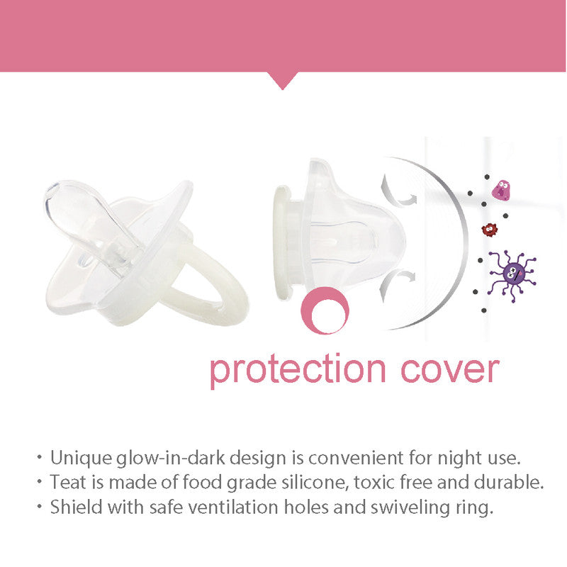 Farlin GLOW/IN/DARK PACIFIER / 0 monthhs+ / transparent