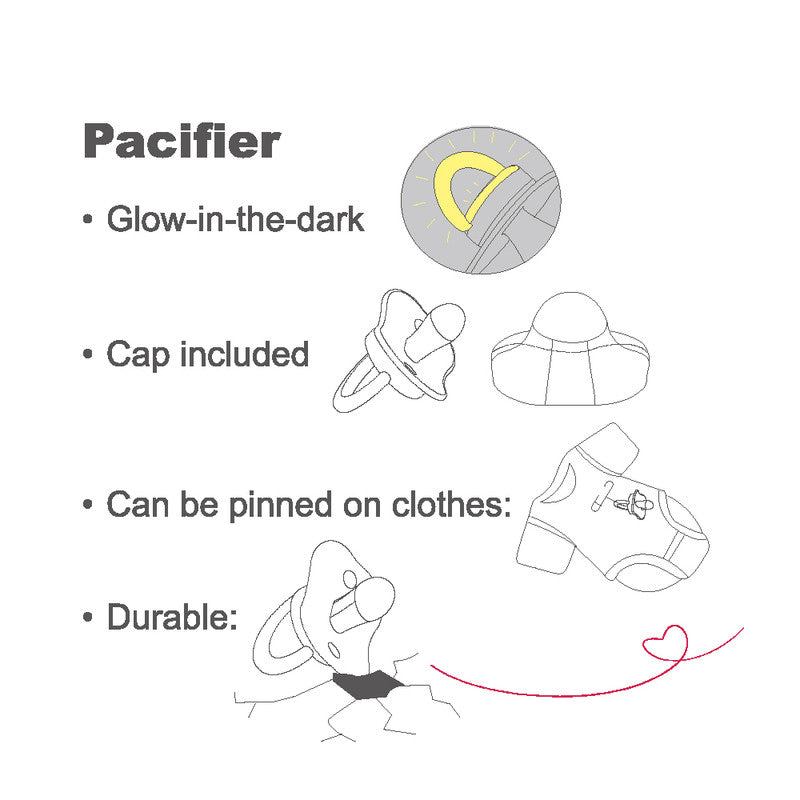 Farlin GLOW/IN/DARK PACIFIER / 6 monthhs+  / transparent