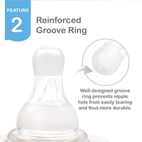 Farlin Crystal Clear Silicone Nipple / L / 2pcs / transparent_5