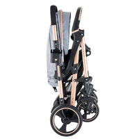belecoo Infant Stroller High Landscape Fold Baby Stroller With Rubber Wheel Good Shock Absorption Baby Pram - Khaki_4